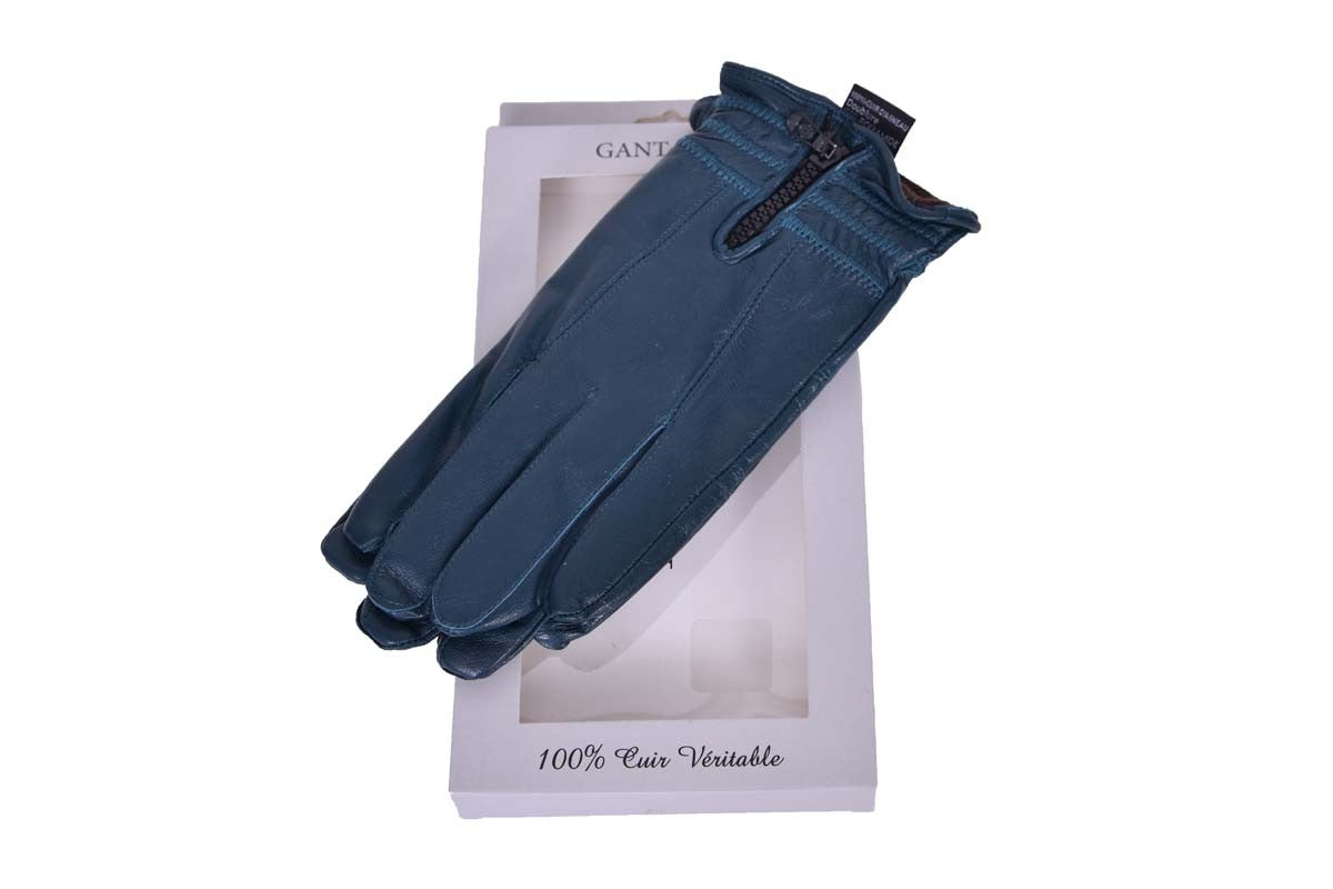 Manoukian - gant pour femme en cuir vert