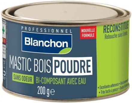 Mastic bois sans odeur poudre - chêne clair - 200g - Blanchon