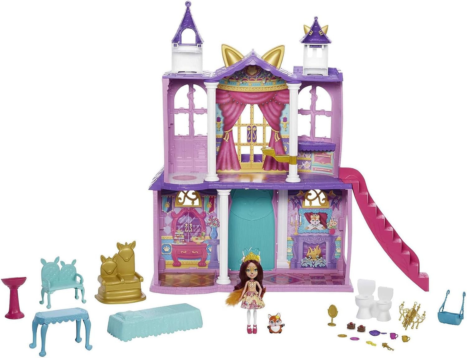 Mattel Mattel-GYJ17 Enchantimals Royals Princess Castle, LT-GYJ17, Multicolore, Taille Unique