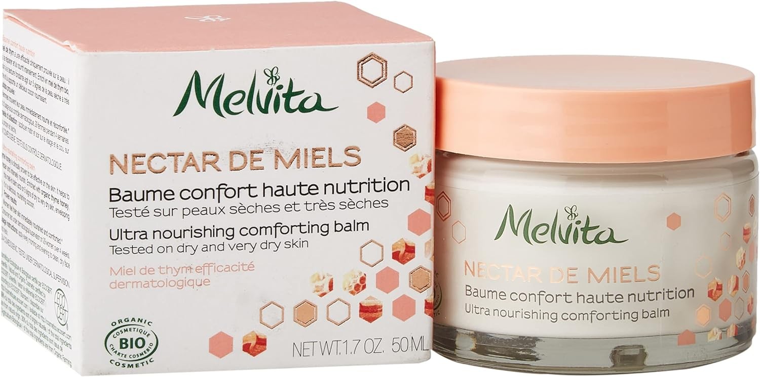 Melvita - Baume nourrissant Nectar de Miels - Répare intensément - 99% naturel - Certifié Bio - Pot 50 ml