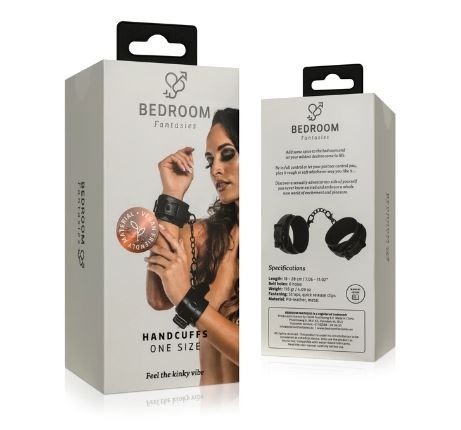 Menottes en simili cuir - Noir