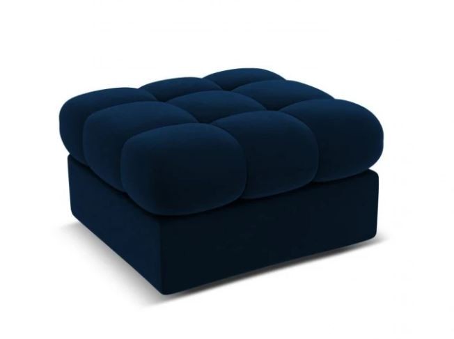 MICADONI - Justin pouf bleu roi