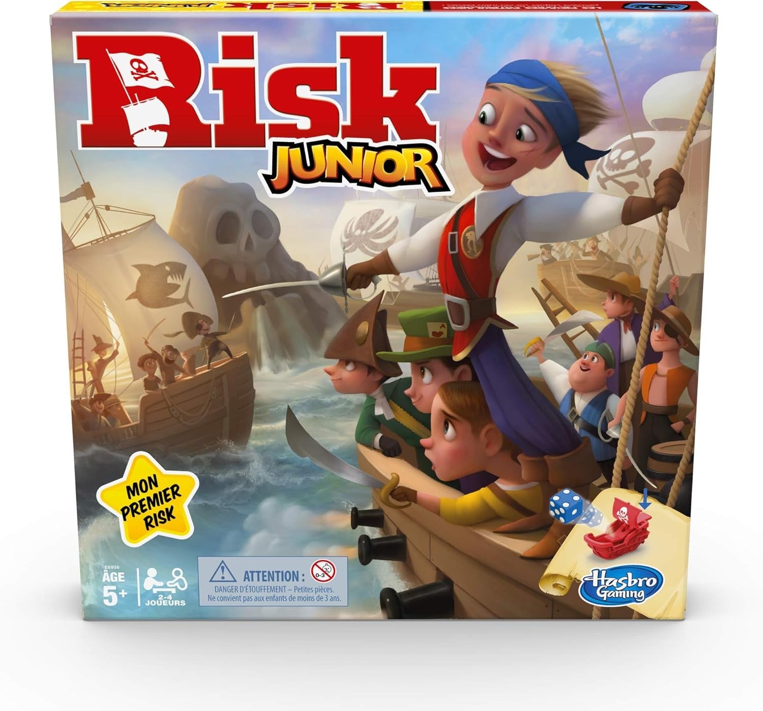 Hasbro Risk Junior - Strategy Board Game - Board Game - French Version 2 to 4 Players