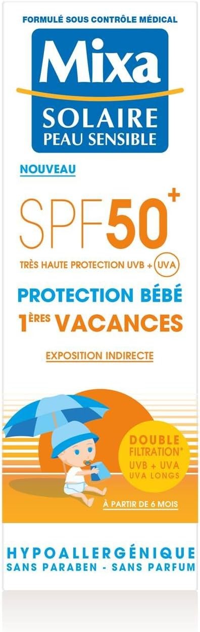 Mixa Protection Solaire Bébé 1ère Vacances Indice de Protection 50 ml