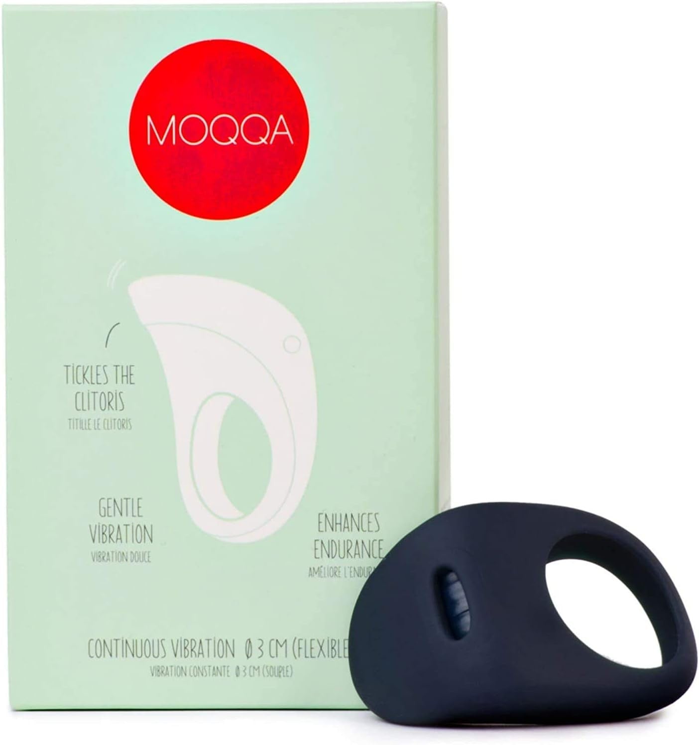 MOOQA by AMORELIE - Cockring vibrant pour couple stimulation sextoy silicone Tide