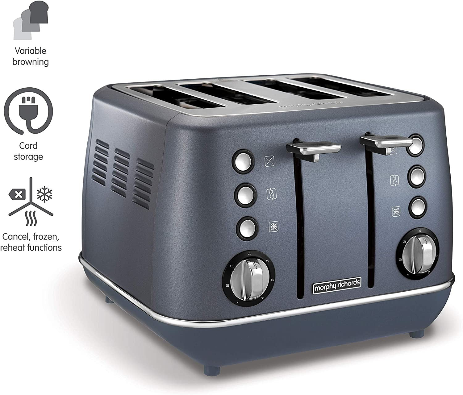 Morphy Richards - Grille pain Evoke bleu acier