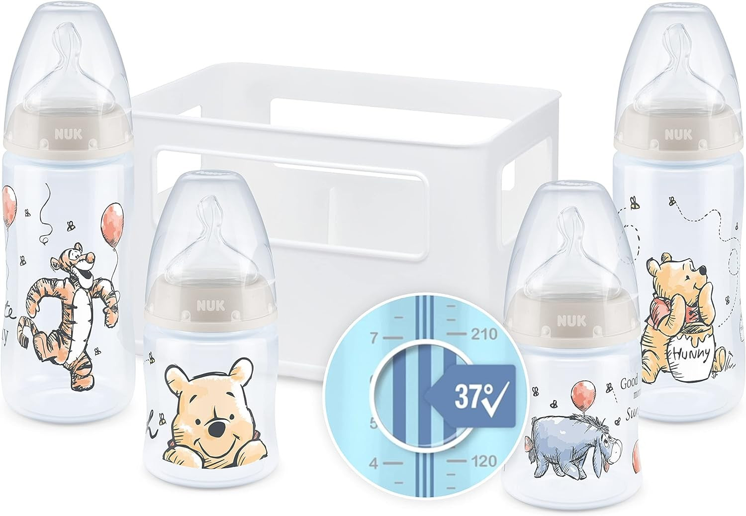 Nuk Set de Biberons First Choice  2 x 150 ml + 2 x 300 ml, 0-6 Mois, 4 Unités