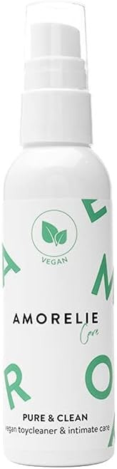 AMORELIE Cleaner végan (75 ml), nettoyant 2 en 1 pour parties intimes et sextoy, particulièrement doux pour la peau