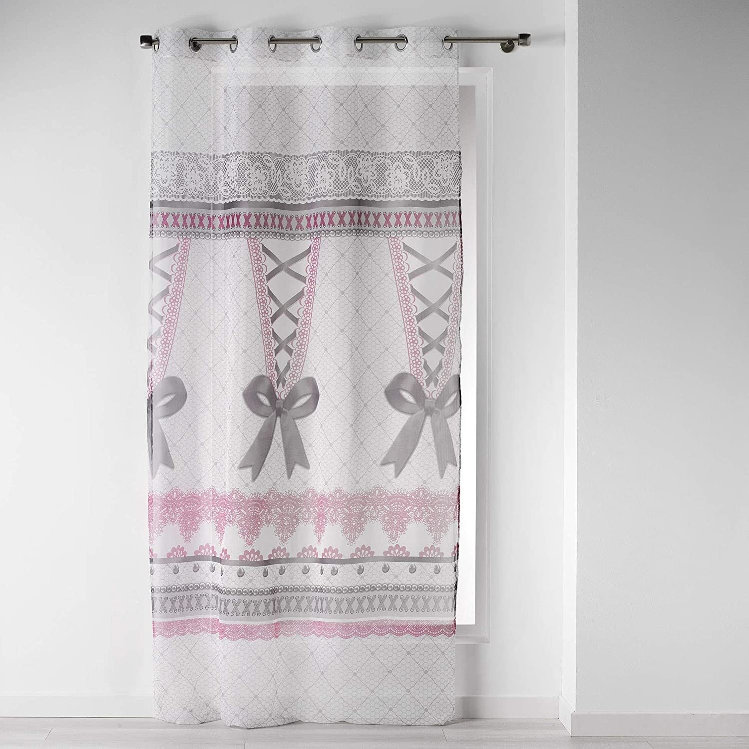 PANNEAU A OEILLETS 140 x 240 CM, VOILE IMPRIME TRANSFERT CORSET