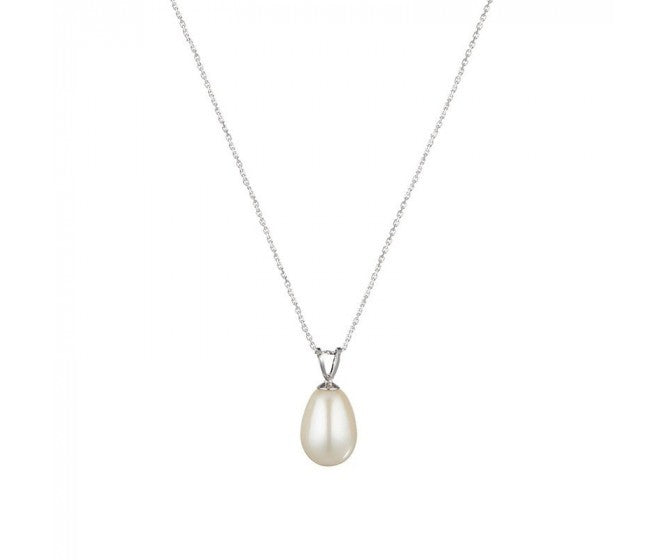 Pendentif La Perle Perle Blanche 8,5/9mm Or Blanc