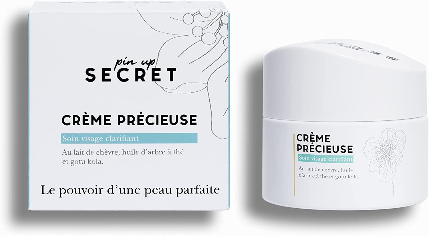 PIN UP SECRET - Crème Précieuse Visage Anti-Imperfections au Lait de Chèvre - Peau Irritées et à Problèmes - 50 mL