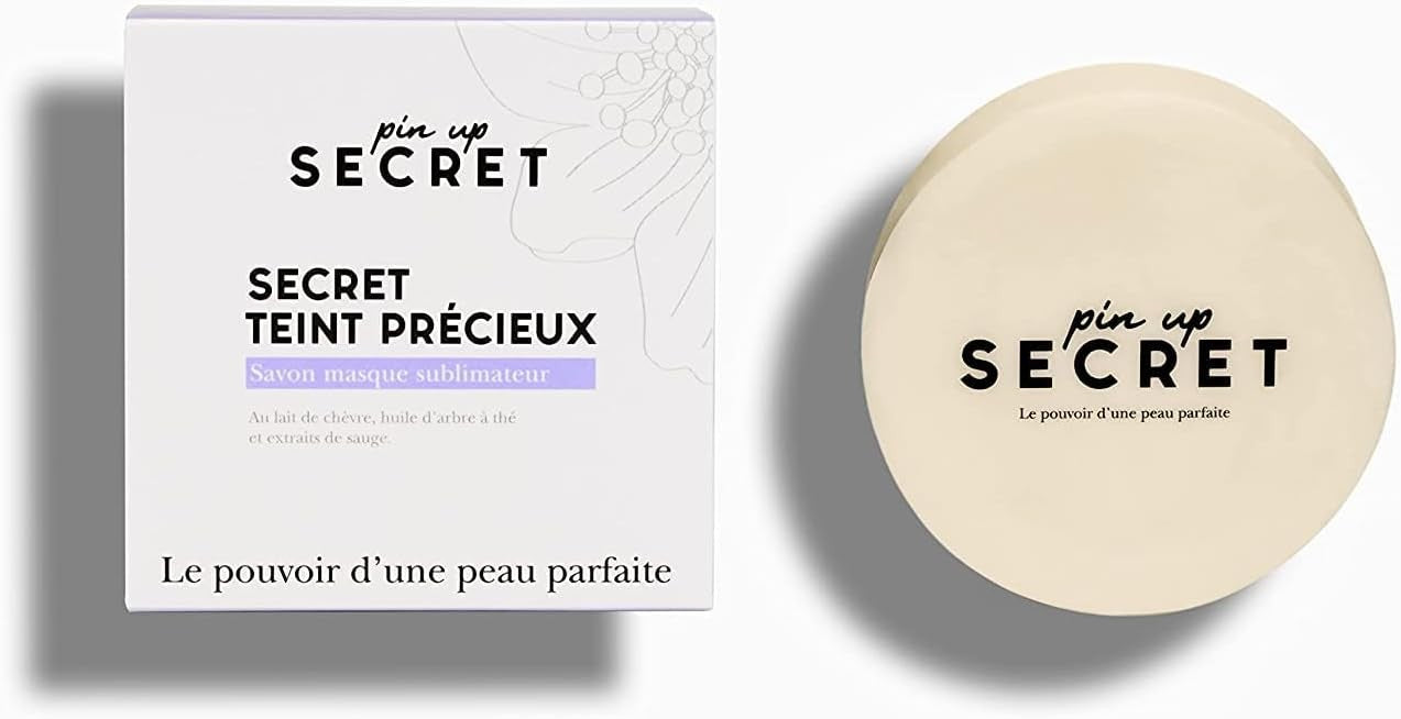PIN UP SECRET - Savon Masque au Lait de Chèvre - Secret Teint Précieux - 110g