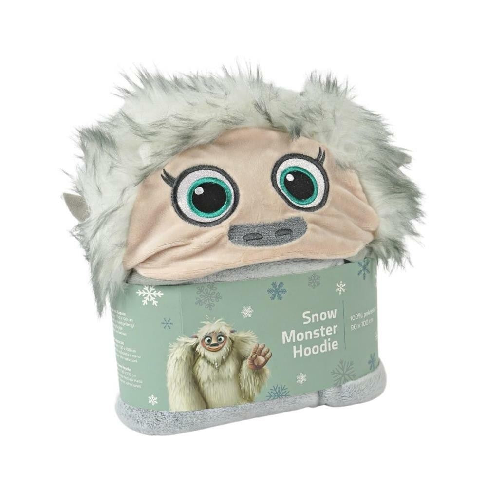 Couvertures/plaids polaires pour enfants Snow Monster gris avec capuche