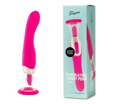 Pompe Pleasure Pump avec vibromasseur pour point G - Rose