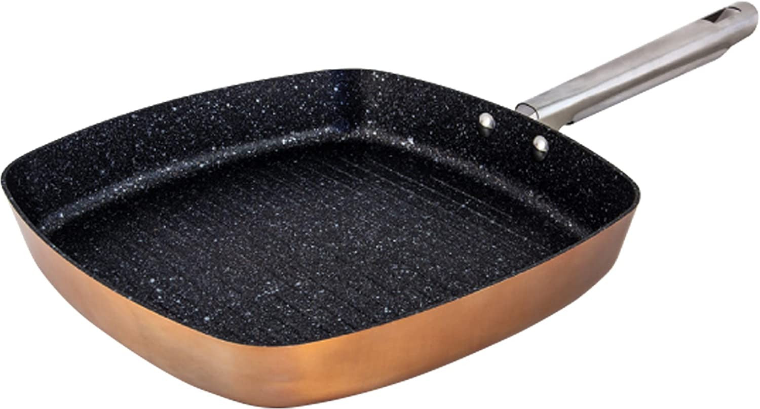 San Ignacio - Poêle Grill en Aluminium pressé, Multicolore, 28 x 28 cm