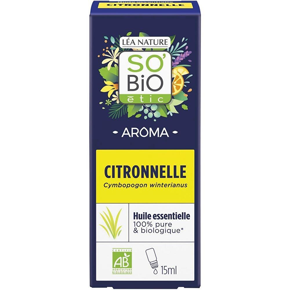 SO'BIO ÉTIC Huile essentielle citronnelle