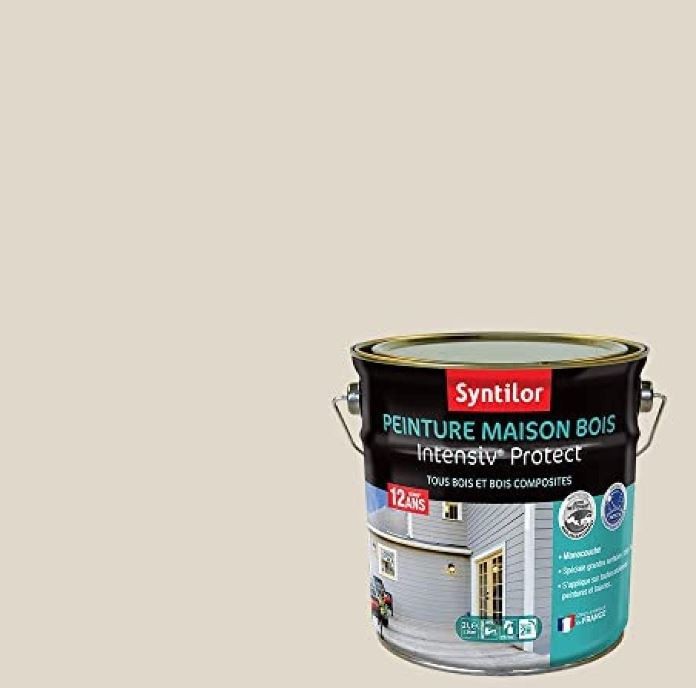 Syntilor - Peinture Maison Bois Intensiv Protect 12 Ans Marron Satiné 8L