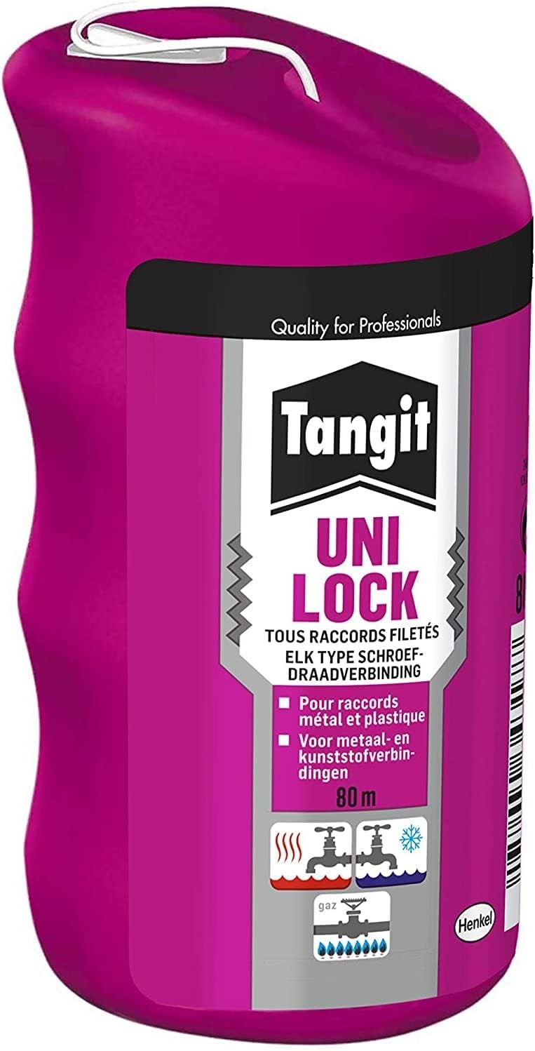 Tangit Uni-Lock | Fil de nylon (bobine de 80 m) pour étanchéité des raccords filetés sur tuyaux en métal et plastique