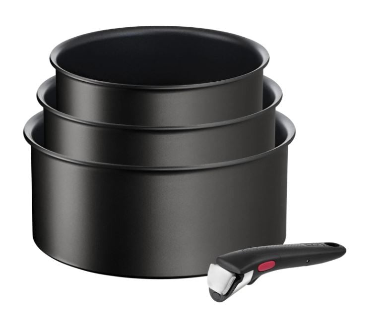 TEFAL - Batterie de cuisine en inox revêtement anti adhésif Ingenio Eco Resist