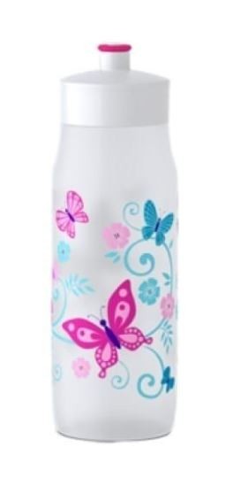 Tefal - Butterflies Bouteille à boire à pression blanche, 0,6 L
