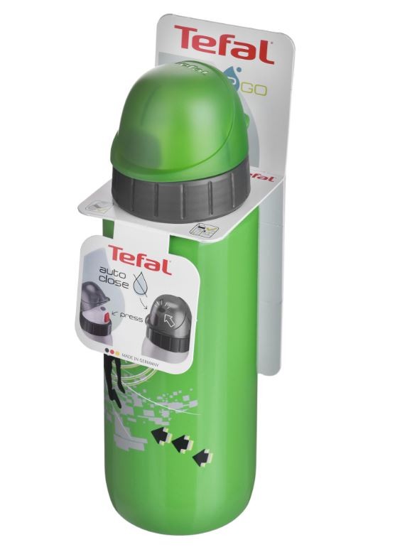 Tefal - Drink 2 Go - Acier Léger Soccer 0.6 L Vert