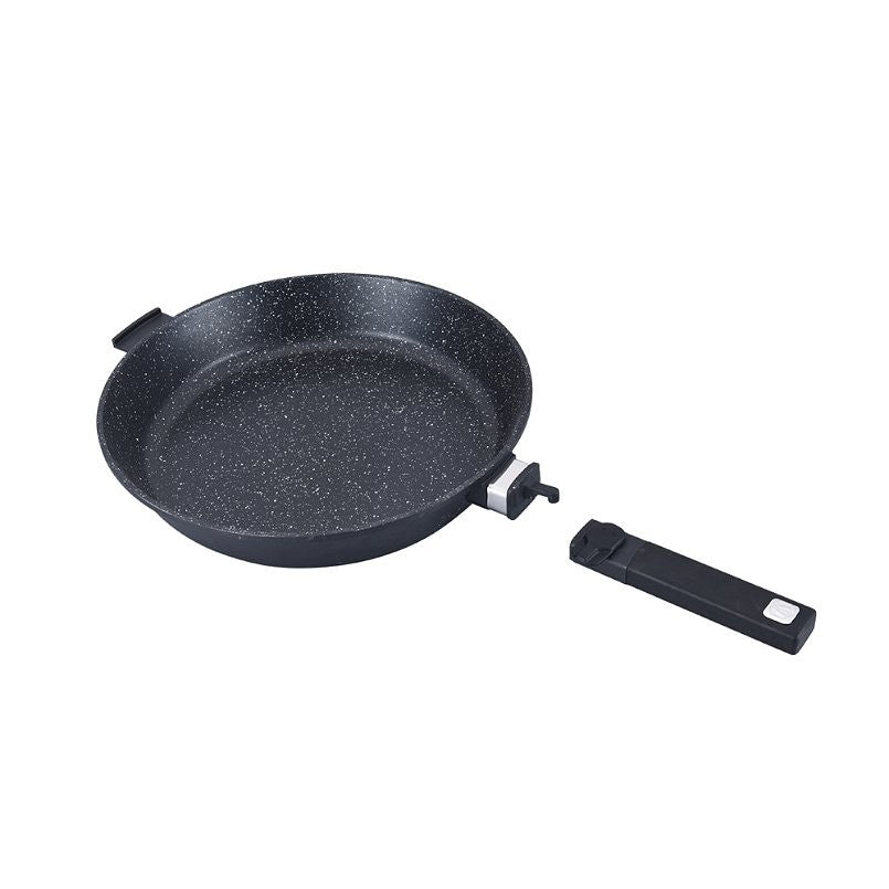 Laguiole - poêle 32 cm amovible noir anti-adhésif greblon c2+ induction