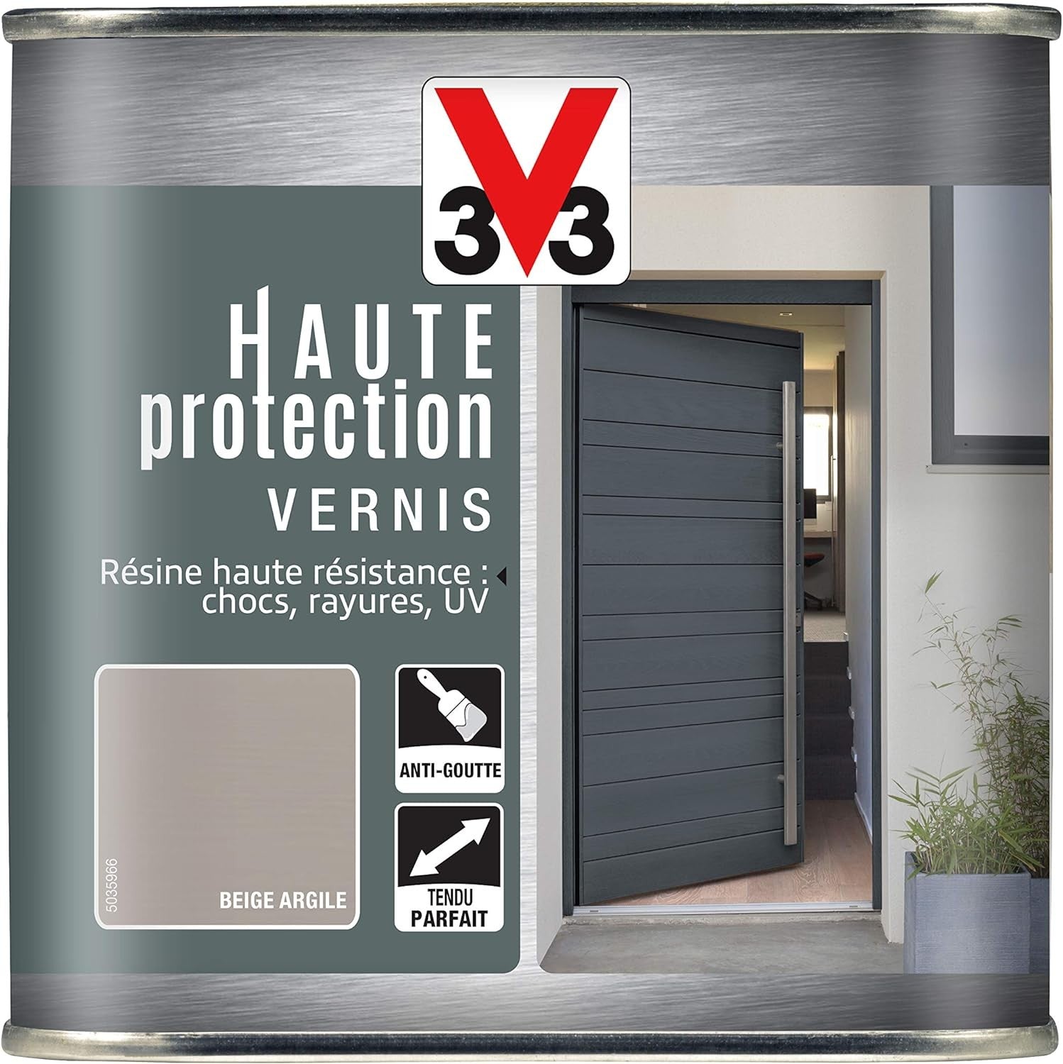 V33 Vernis extérieur Haute protection Beige argile brillant 0,75 L