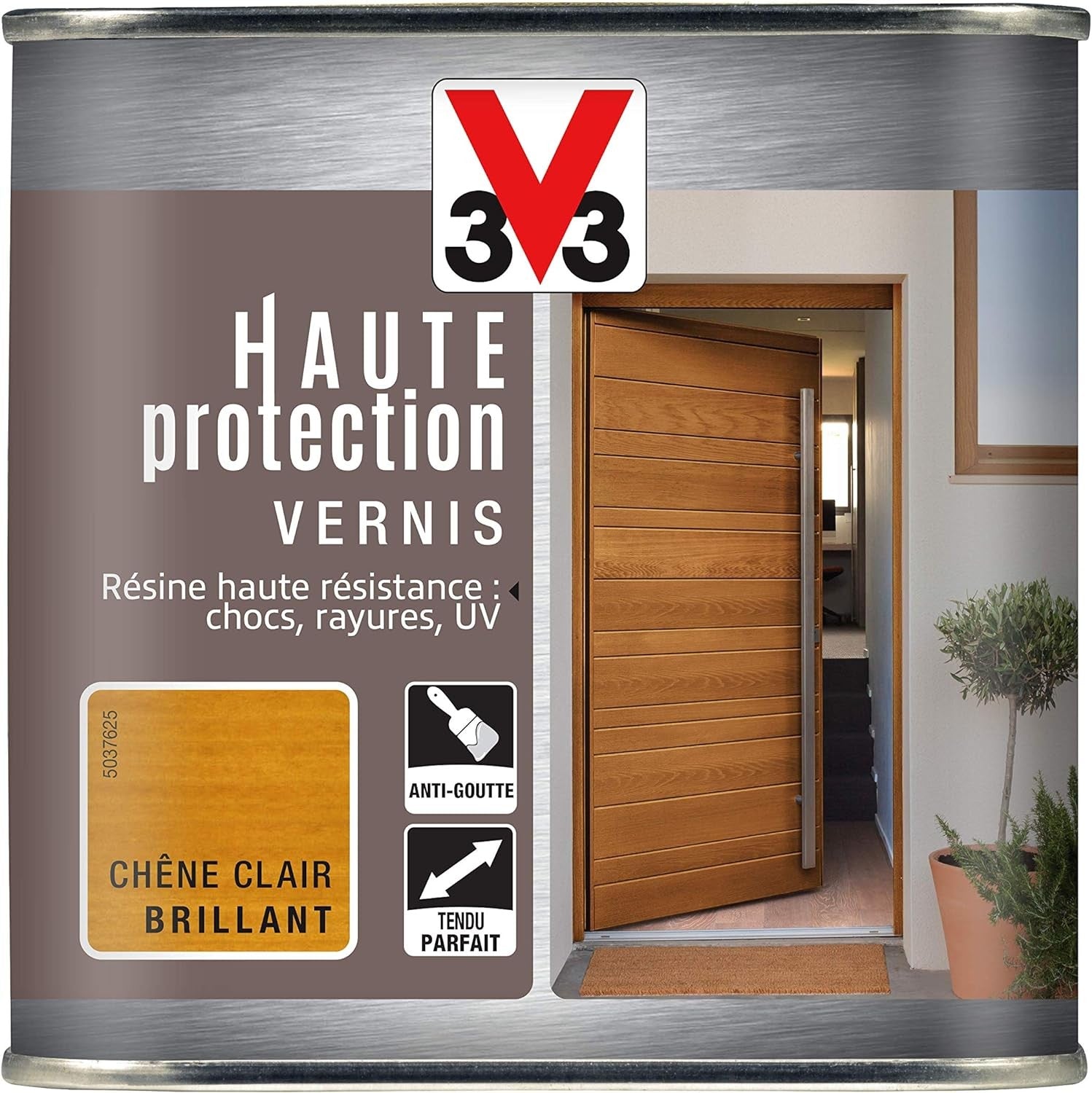 V33 Vernis extérieur Haute protection Chêne clair brillant 0,5 L