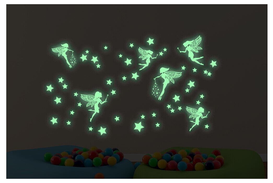 Walplus Fées magiques brillantes dans l'obscurité Autocollants muraux
