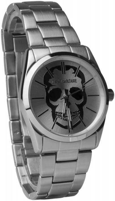 ZADIG & VOLTAIRE Mixte Adulte Analogique Quartz Montre avec Bracelet en Acier Inoxydable ZV119-FM