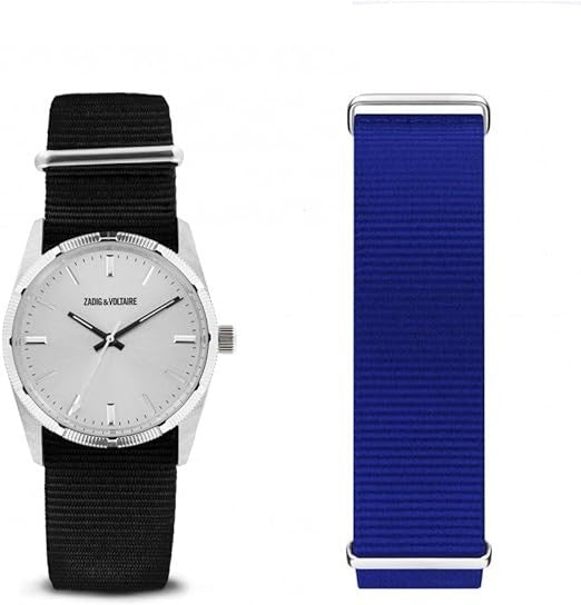 ZADIG & VOLTAIRE - Mixte Adulte Analogique Quartz Montre avec Bracelet en Nylon ZVFA210